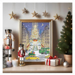 Affiche New York Noël Rockefeller Center Christmas Tree, papier Beaux-Arts
