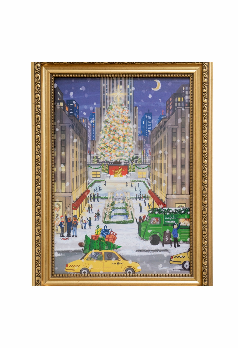 Affiche New York Noël Rockefeller Center Christmas Tree, papier Beaux-Arts